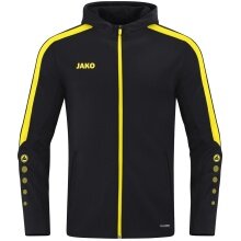 JAKO Hooded Jacket Power (Polyester Fleece, Side Pockets with Zipper) Black/Yellow Men