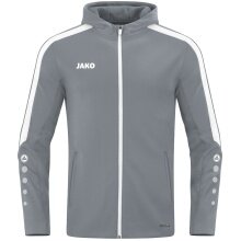 JAKO Hooded Jacket Power (Polyester Fleece, Side Pockets with Zipper) Dark Grey Men