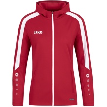 JAKO Hooded Jacket Power (Polyester Fleece, Side Pockets with Zip) Red Women