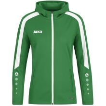 JAKO Hooded Jacket Power (Polyester Fleece, Side Pockets with Zipper) Green Women