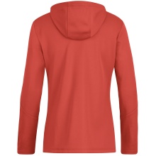 JAKO Hooded Jacket Power (Polyester Fleece, Side Pockets with Zipper) Orange/Navy Blue Women