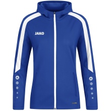 JAKO Hooded Jacket Power (Polyester Fleece, Side Pockets with Zipper) Royal Blue Women