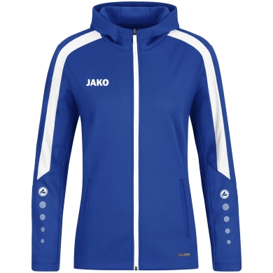 JAKO Hooded Jacket Power (Polyester Fleece, Side Pockets with Zipper) Royal Blue Women