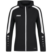 JAKO Hooded Jacket Power (Polyester Fleece, Side Pockets with Zipper) Black Women