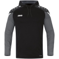 JAKO Hoodie Performance (Polyester-Fleece) black/anthracite grey Women