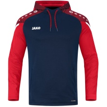 JAKO Hoodie Performance (Polyester Fleece) navy/red Women