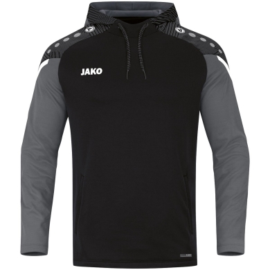 JAKO Hoodie Performance (Polyester-Fleece) black/anthracite grey Boys/Girls/Children