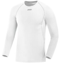 JAKO Long Sleeve Compression 2.0 (Polyester-Stretch-Tech) White Men's Underwear