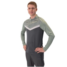 JAKO Long Sleeve Shirt Ziptop Iconic (comfortable to wear) anthracite grey/mint green Men's