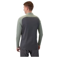 JAKO Long Sleeve Shirt Ziptop Iconic (comfortable to wear) anthracite grey/mint green Men's