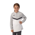 JAKO Long Sleeve Ziptop Iconic (comfortable fit) white/grey/charcoal grey children