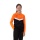 JAKO Long Sleeve Shirt Ziptop Iconic (comfortable to wear) black/neon orange Kids