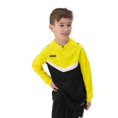 JAKO Long Sleeve Zip Top Iconic (comfortable to wear) black/yellow Kids