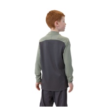 JAKO Long Sleeve Zip Top Iconic (comfortable fit) charcoal grey/mint green children