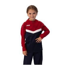 JAKO Long Sleeve Shirt Ziptop Iconic (comfortable to wear) navy/red Kids