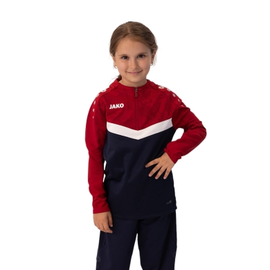 JAKO Long Sleeve Shirt Ziptop Iconic (comfortable to wear) navy/red Kids