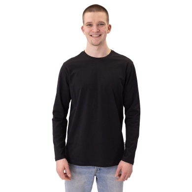 JAKO Long Sleeve Shirt Organic (Leisure, Organic Cotton) Black Men's