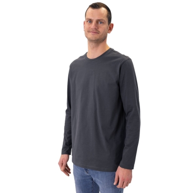 JAKO Long Sleeve Shirt Organic (Leisure, Organic Cotton) Charcoal Grey Men's