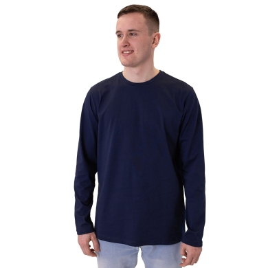 JAKO Long Sleeve Shirt Organic (Leisure, Organic Cotton) navy blue Men's