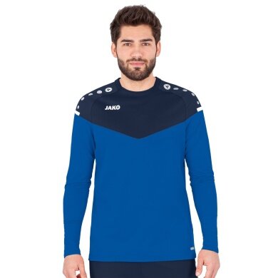 JAKO Sport Long Sleeve Sweat Champ 2.0 (100% Polyester) Blue/Navy Men