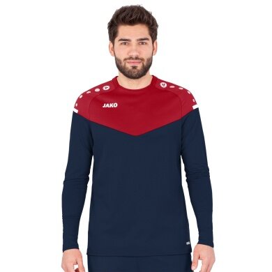 JAKO Sport Long Sleeve Sweat Champ 2.0 (100% Polyester) Navy/Red Men