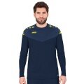 JAKO Sport Long Sleeve Sweat Champ 2.0 (100% Polyester) Navy/ Yellow Men