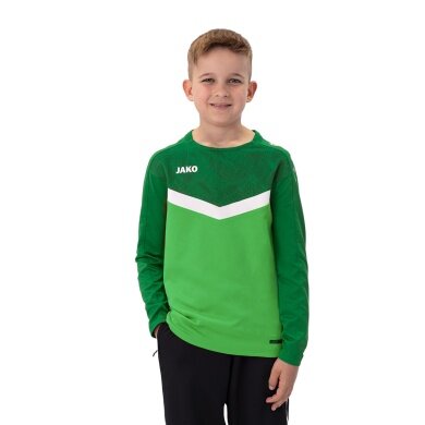 JAKO Sport Long Sleeve Sweatshirt Iconic (Polyester Stretch Fleece) green/dark green Children