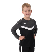 JAKO Sport Long Sleeve Sweatshirt Iconic (Polyester Stretch Fleece) black/anthracite grey children