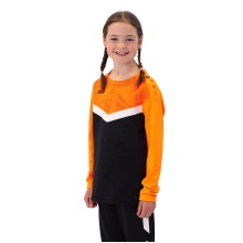 JAKO Sport Long Sleeve Sweatshirt Iconic (Polyester Stretch Fleece) black/neon orange Kids