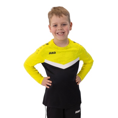 JAKO Sport Long Sleeve Sweatshirt Iconic (Polyester Stretch Fleece) black/yellow Kids