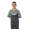 JAKO Sport Long Sleeve Sweatshirt Iconic (Polyester Stretch Fleece) Charcoal Grey/Mint Green Kids