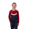 JAKO Sport Long Sleeve Sweatshirt Iconic (Polyester Stretch Fleece) navy/red Kids