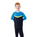 JAKO Sport Long Sleeve Sweatshirt Iconic (Polyester Stretch Fleece) navy blue/light blue/yellow Kids