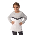 JAKO Sport Long Sleeve Sweatshirt Iconic (Polyester Stretch Fleece) white/grey/charcoal grey Kids