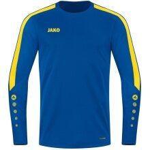 JAKO Sport Long Sleeve Shirt Sweat Power (recycled Polyester, high freedom of movement) royal blue/yellow Children