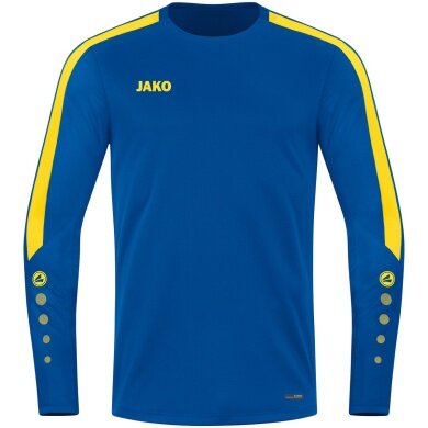 JAKO Sport Long Sleeve Shirt Sweat Power (recycled Polyester, high freedom of movement) royal blue/yellow Men