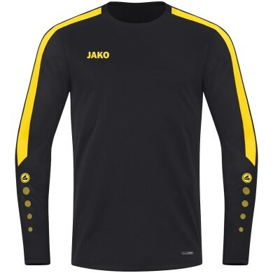 JAKO Sport Long Sleeve Sweat Power (recycled Polyester, high freedom of movement) black/yellow Kids