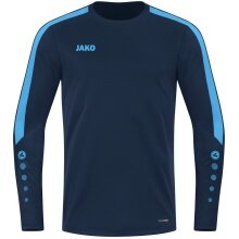 JAKO Sport Long Sleeve Shirt Sweat Power (recycled Polyester, high freedom of movement) navy blue/sky blue Men