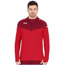 JAKO Sport Long Sleeve Shirt Ziptop Champ 2.0 (100% Polyester) Red Men