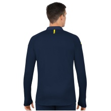 JAKO Sport Long Sleeve Shirt Ziptop Champ 2.0 (100% Polyester) Navy/Blue/Yellow Men