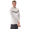 JAKO Long Sleeve Zip Top Iconic (comfortable fit) white/grey/charcoal grey men's