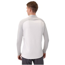 JAKO Long Sleeve Zip Top Iconic (comfortable fit) white/grey/charcoal grey men's