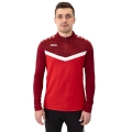 JAKO Long Sleeve Zip Top Iconic (comfortable fit) red/burgundy men's