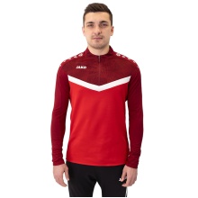 JAKO Long Sleeve Zip Top Iconic (comfortable fit) red/burgundy men's