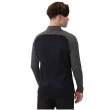 JAKO Long Sleeve Zip Top Iconic (comfortable fit) black/anthracite grey men's