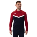 JAKO Long Sleeve Ziptop Iconic (comfortable fit) navy blue/red men's