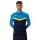 JAKO Long Sleeve Zip Top Iconic (comfortable fit) navy blue/light blue/yellow men's