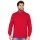 JAKO Long Sleeve Zip Top Organic - Soft Inner Side, Zip Fastener - Red Men