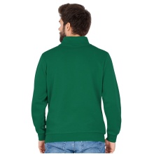 JAKO Long Sleeve Zip Top Organic - Soft Inner Side, Zip Fastener - Green Men