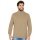 JAKO Long Sleeve Zip Top Organic - Soft Inner Side, Zip Fastener - Sand Brown Men